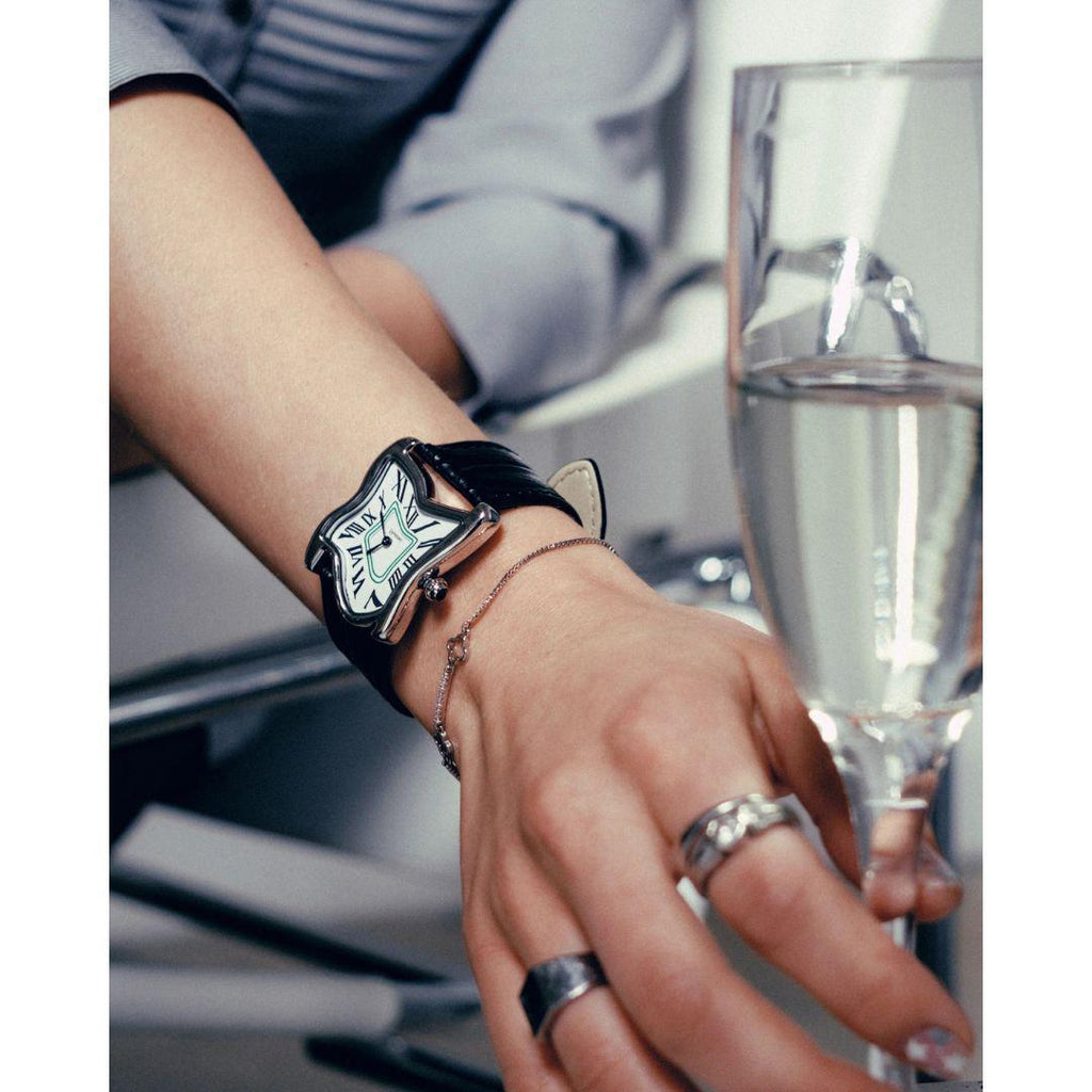 LAPHONT MELTING SQUARE WATCH SMALL FACE SILVER