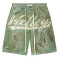 VALE FOREVER SKITTLE DENIM SHORTS GREEN