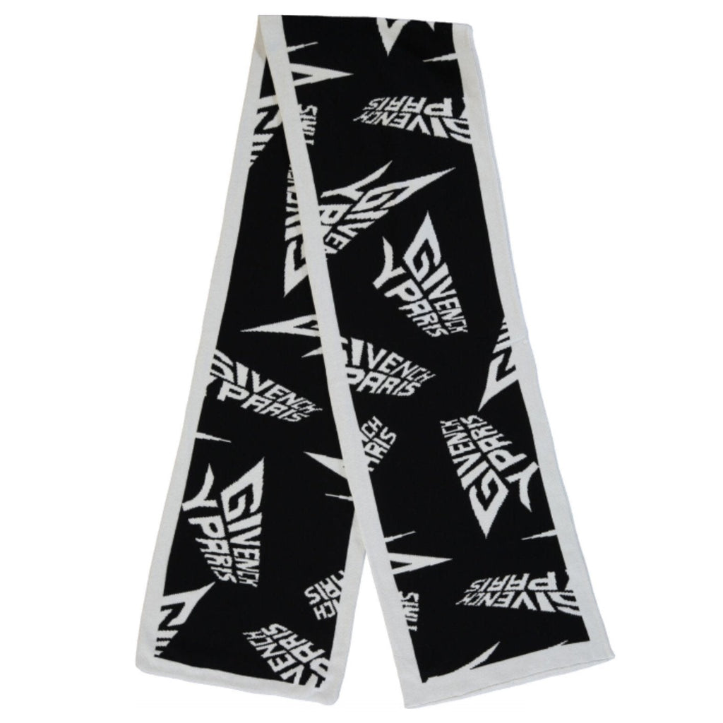 Givenchy Black All Over Print Scarf