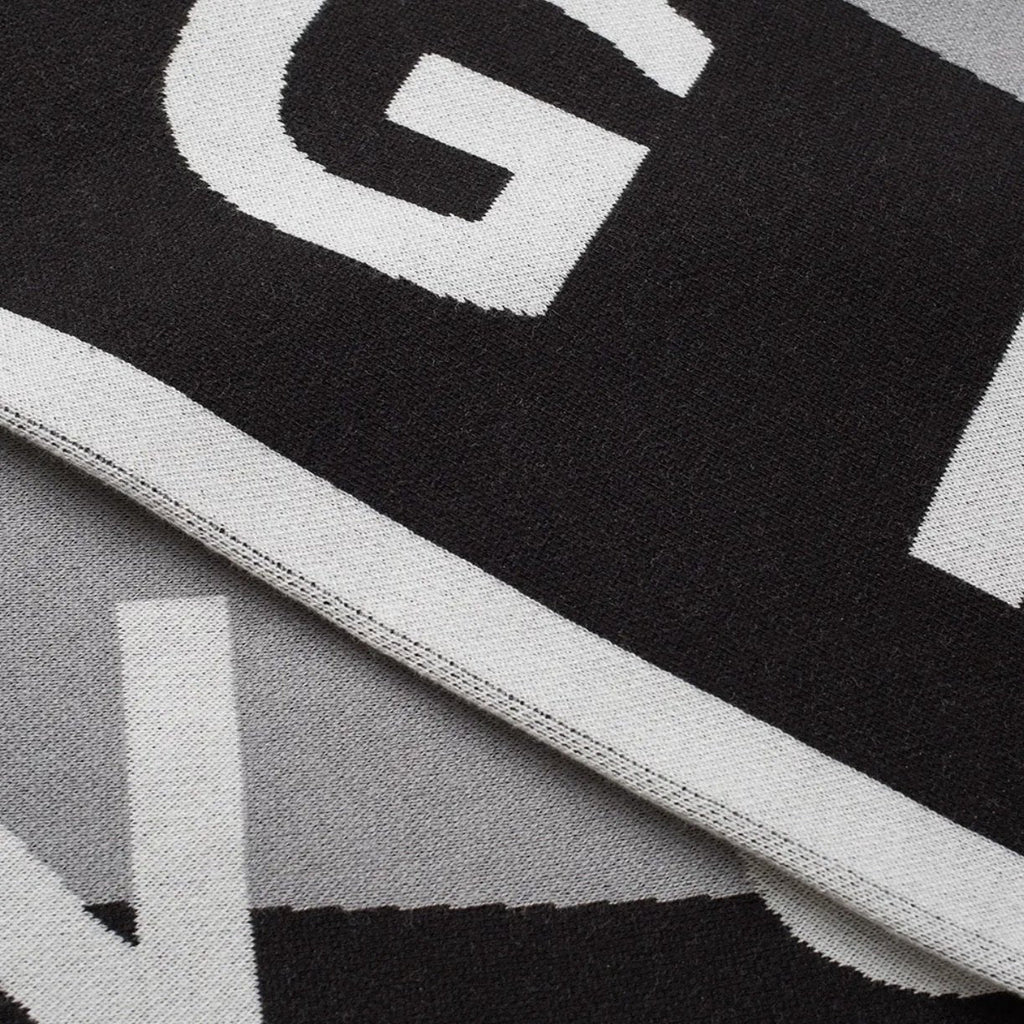 Givenchy Black & Grey Logo Team Scarf