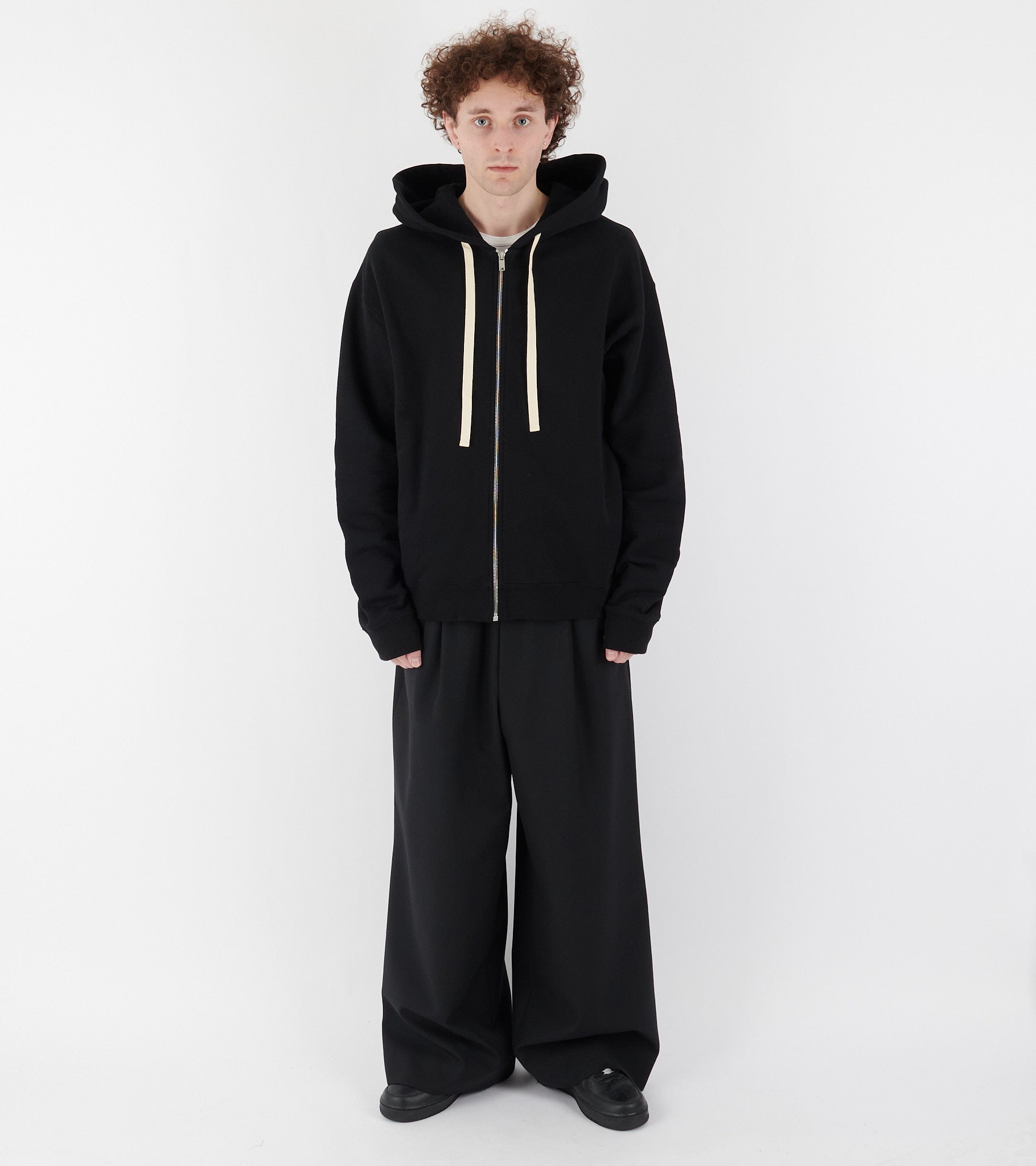 Zipped Hoodie Black
