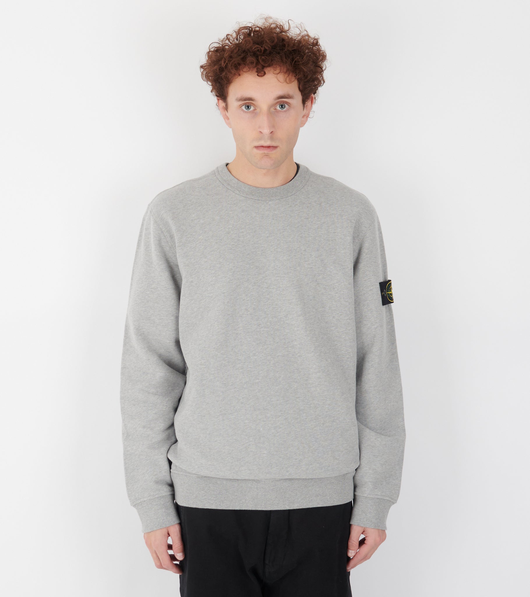 Patch Sweatshirt Grey Melange