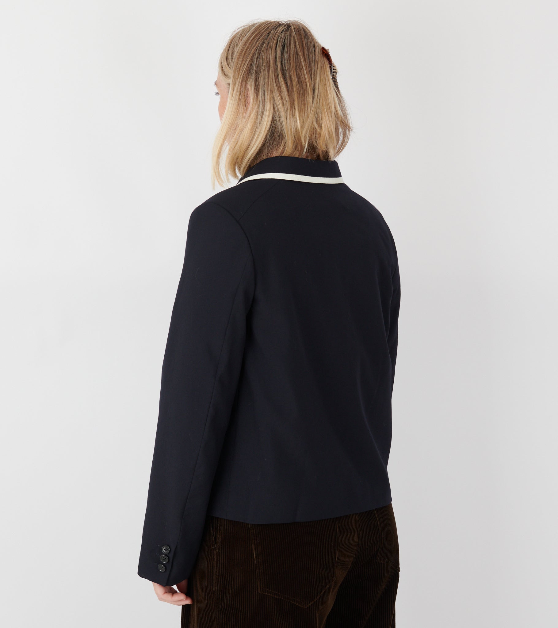Piping Jacket Navy/White