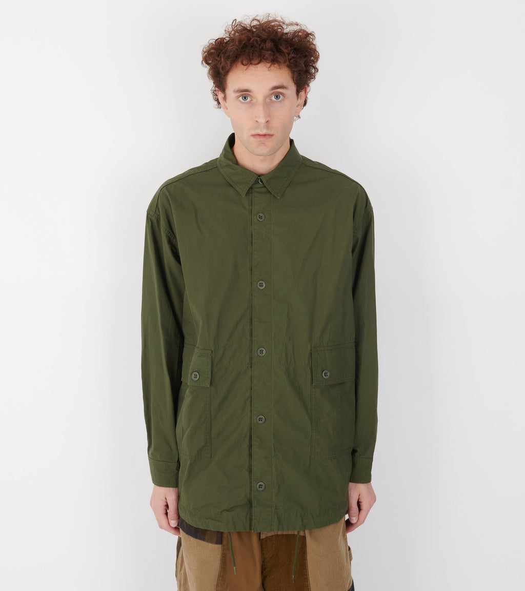 Cotton Overshirt Army Green