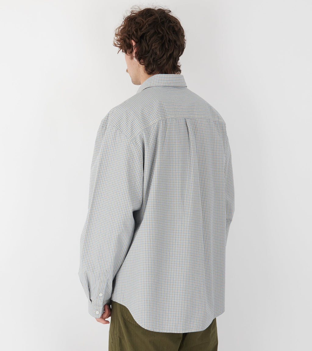 Relaxed Light Check Shirt Blue/Cream
