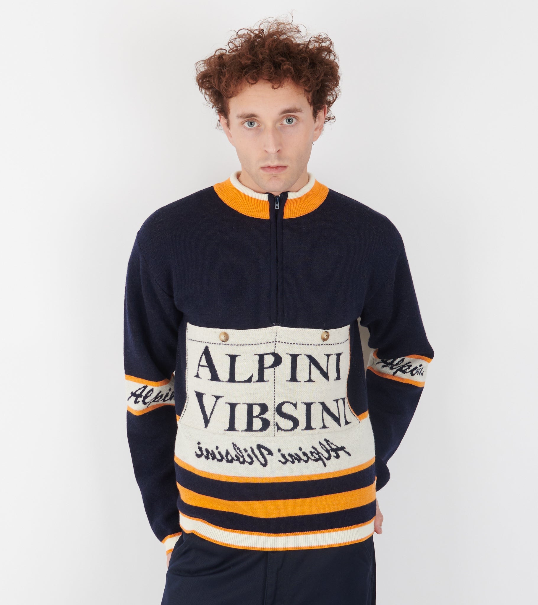 Race Jersey Long Sleeve Navy Alpini