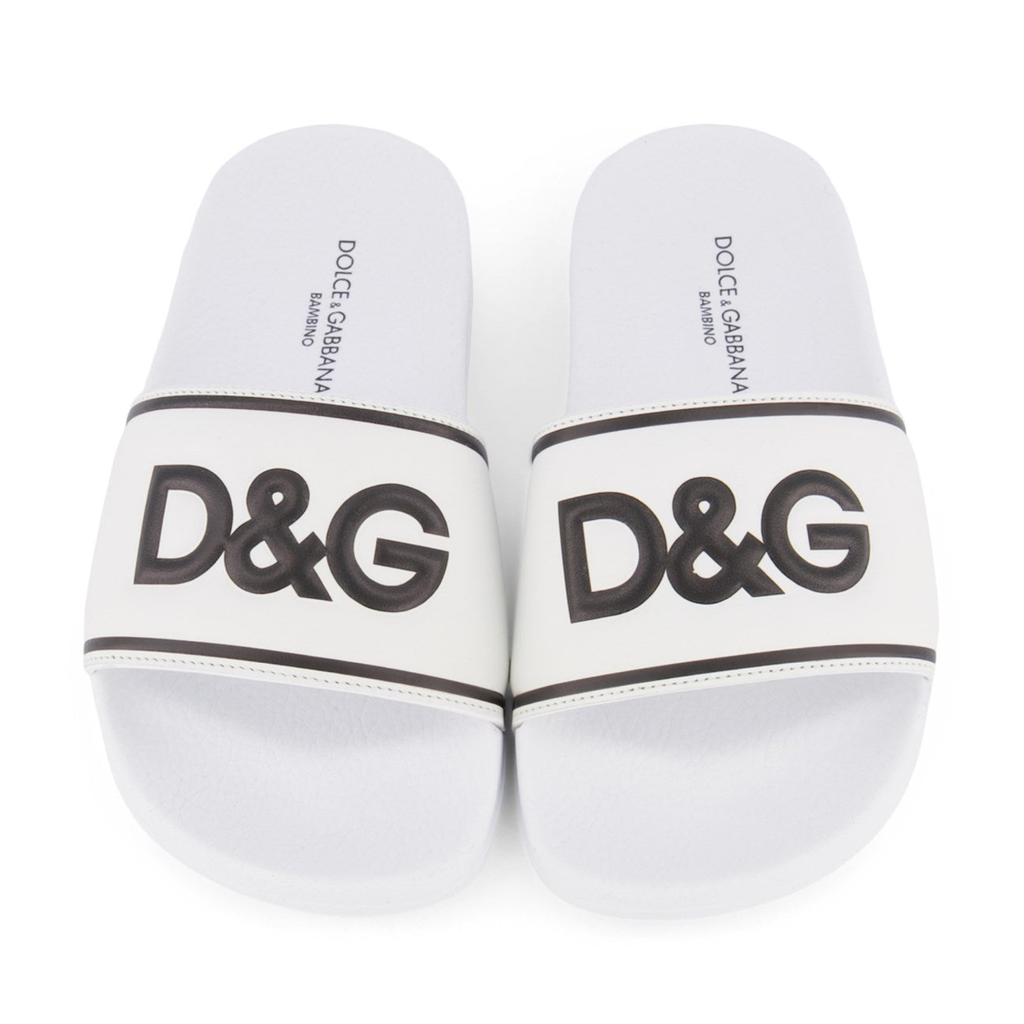 Kids Dolce & Gabbana White Sliders