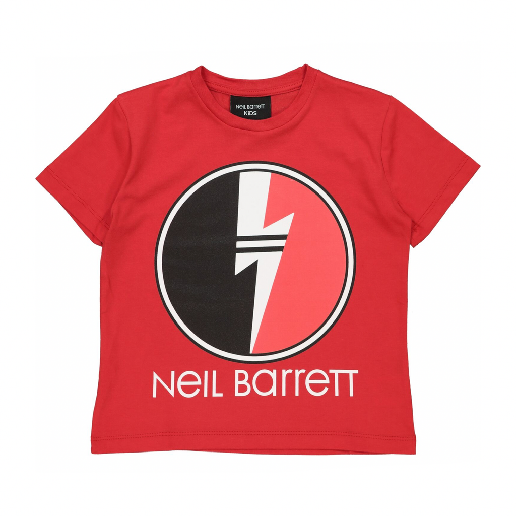 Kids Neil Barrett Red Logo Tee