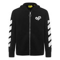 Kids Off-White Logo Printed Zipped Hoodie