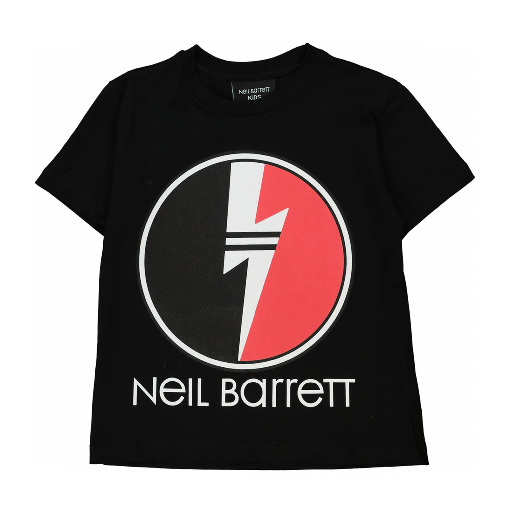 Kids Neil Barrett Black Logo Tee