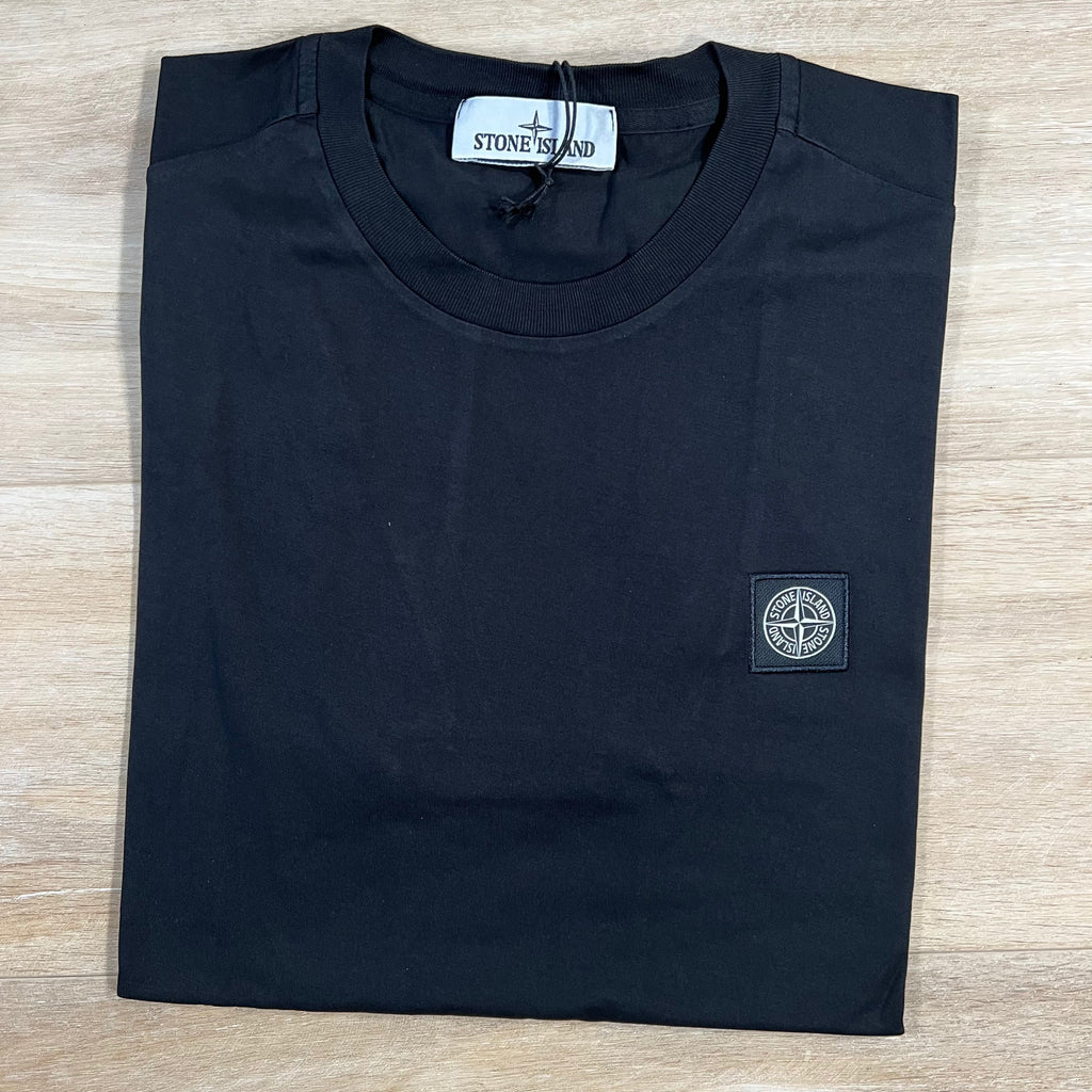 Stone Island Patch Logo T-Shirt in Black