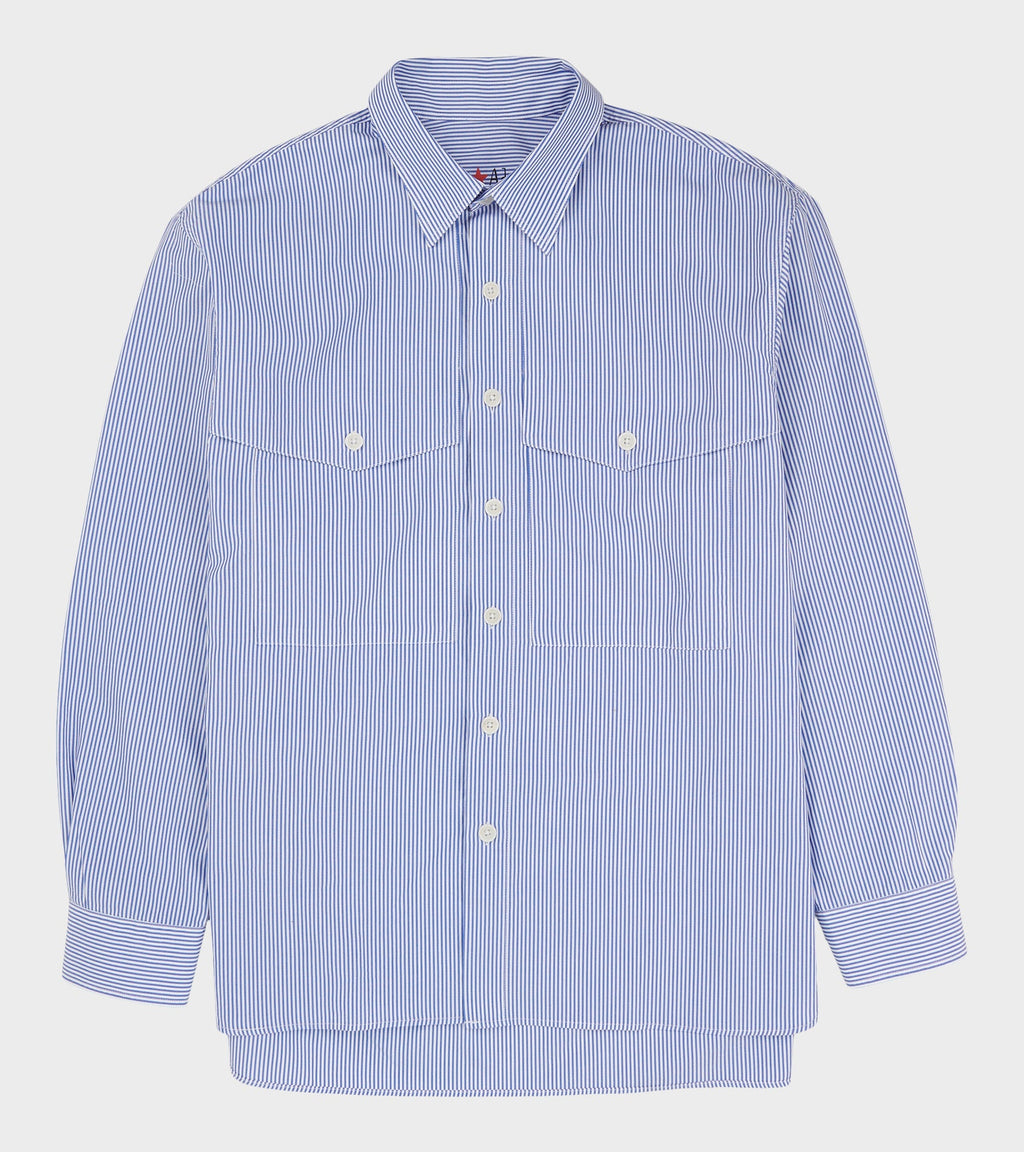 Dr. X Adams Note Shirt Blue Stripe