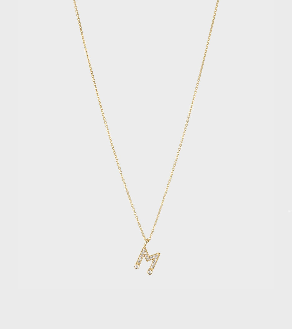 Simple M Necklace Gold