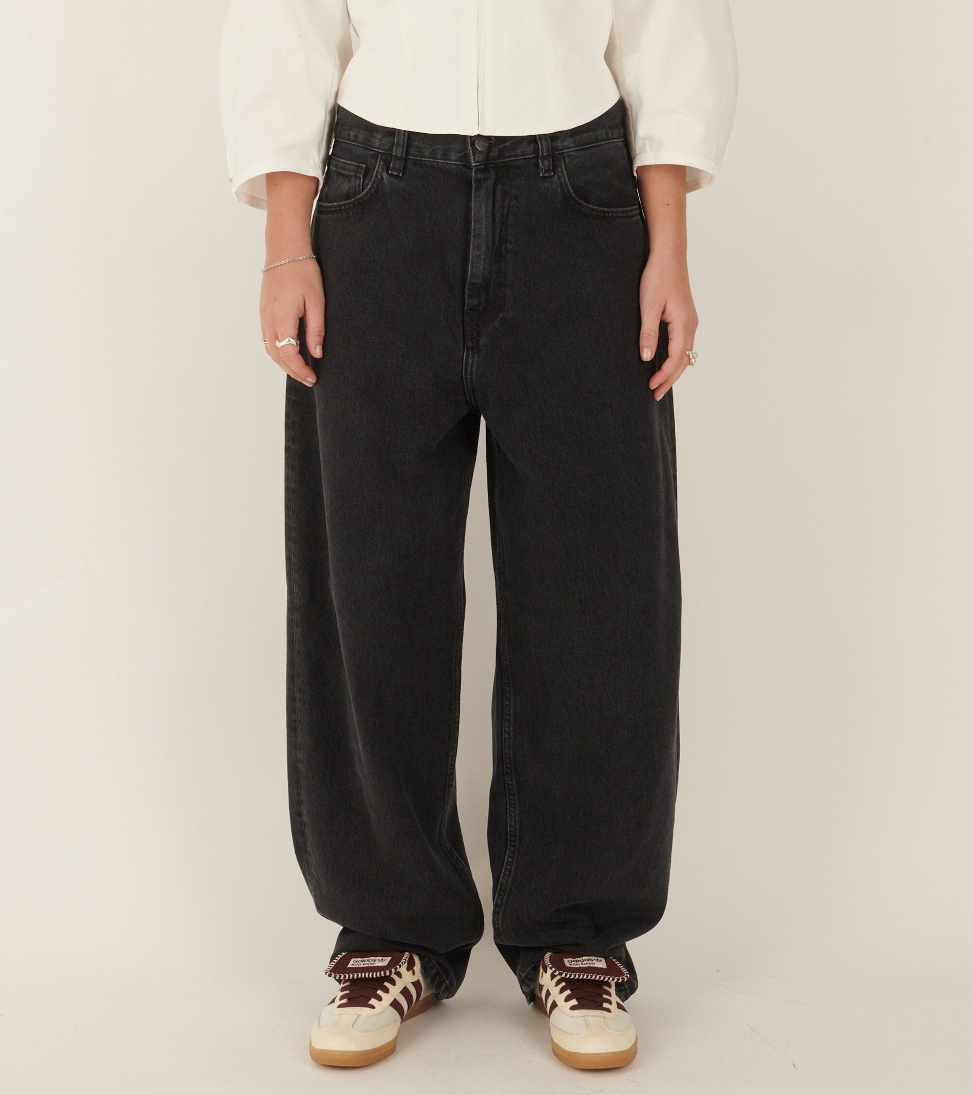 W Brandon Pant Stone Washed Black