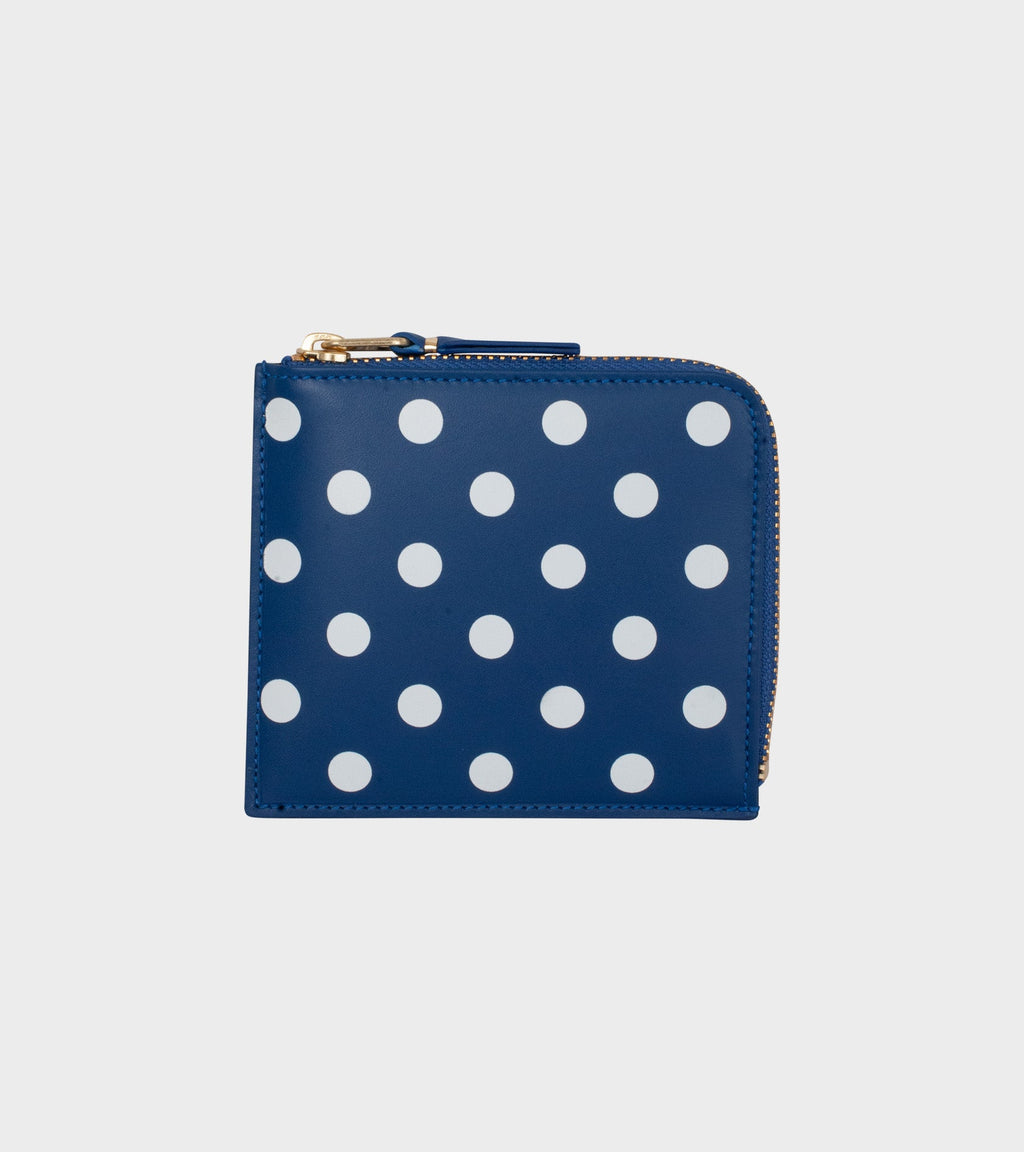 Polka Dot Printed Wallet Blue/White