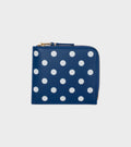 Polka Dot Printed Wallet Blue/White