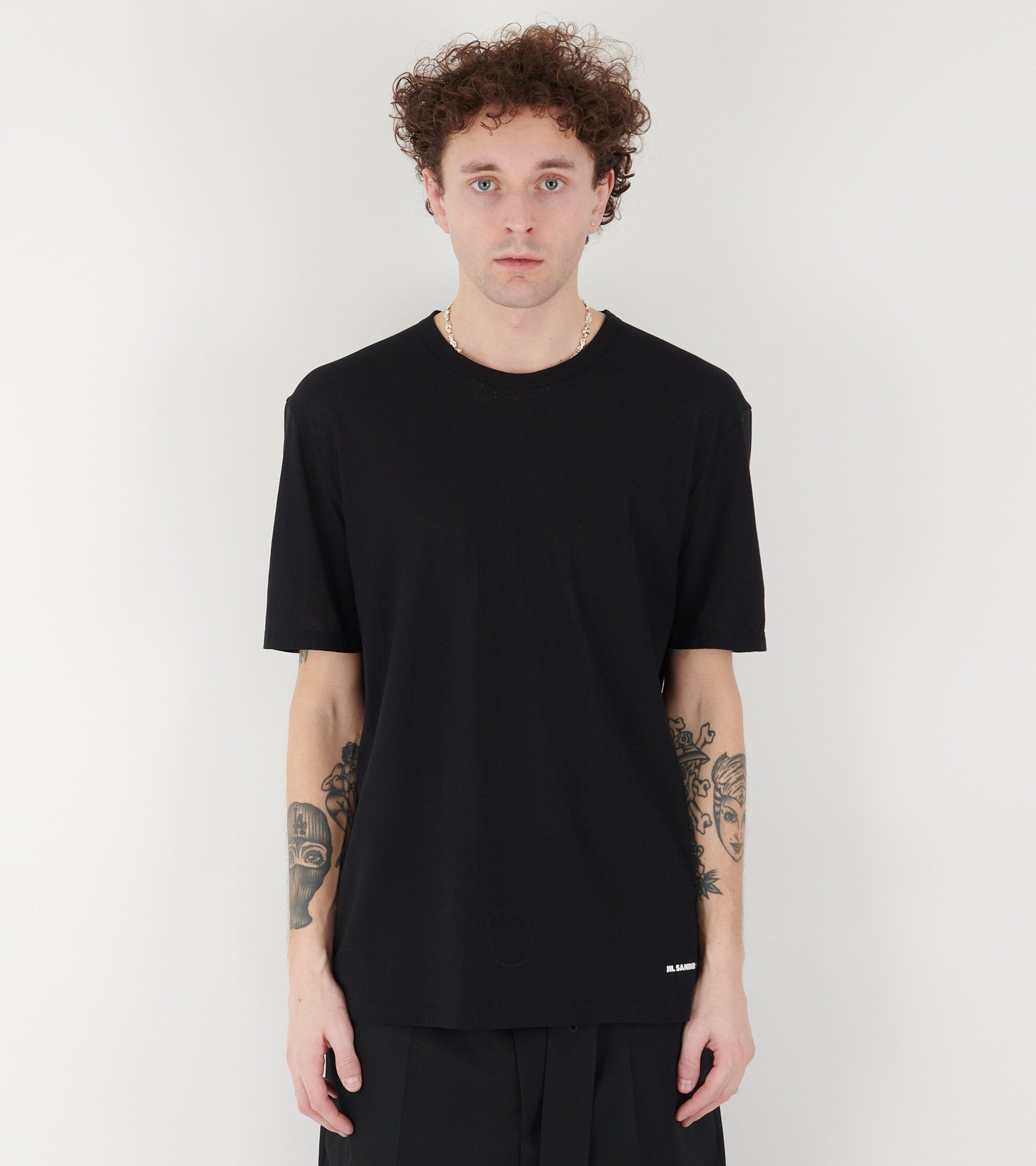 Ultra Light Cotton Crepe T-shirt Black