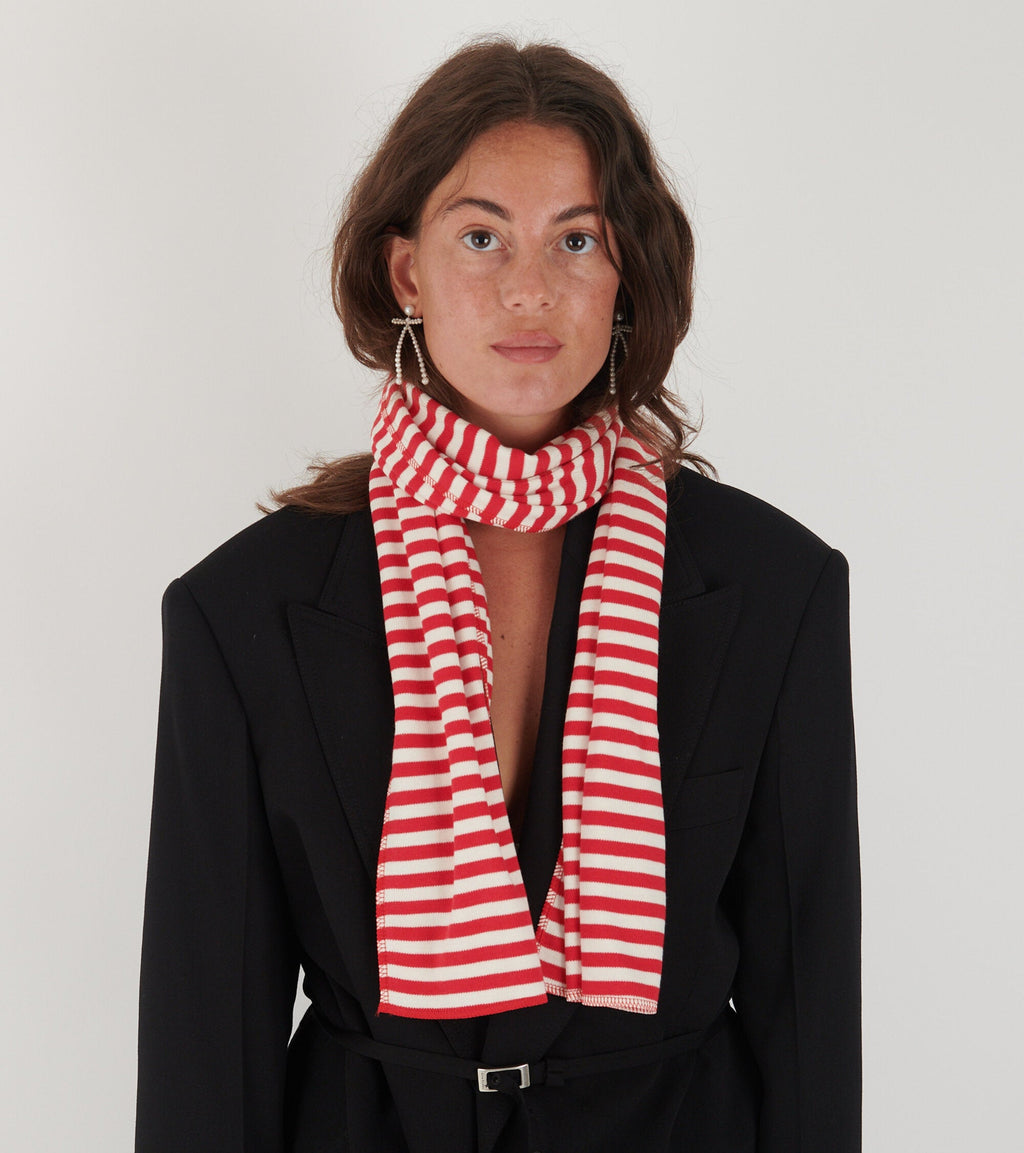 Scarf Interlock Red/Ecru
