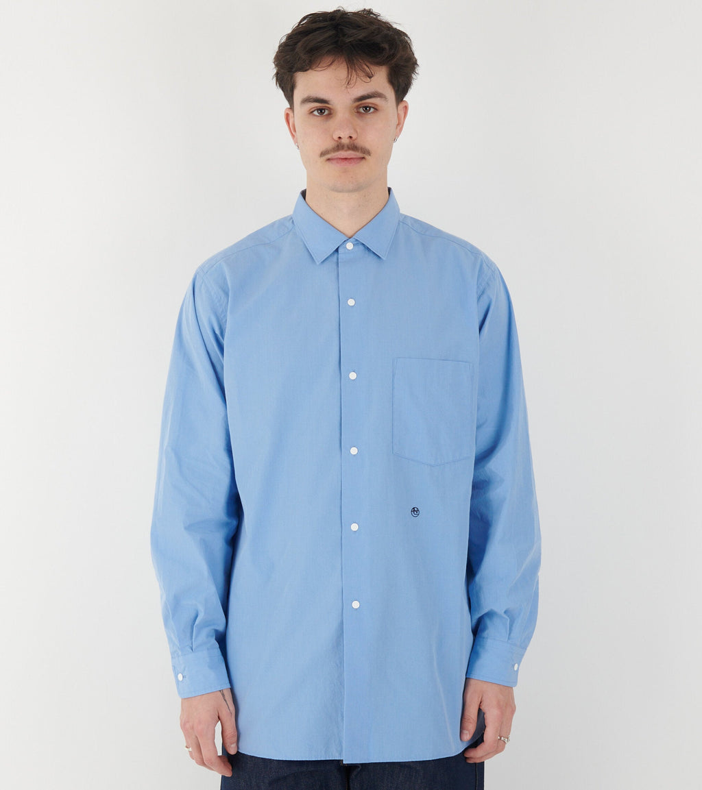 Regular Collar Wind Shirt Sax