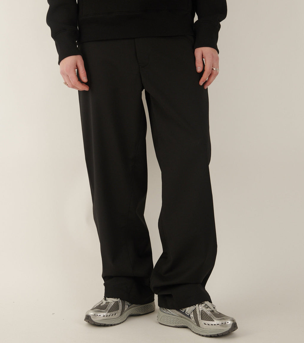Wide Twist Trousers Black