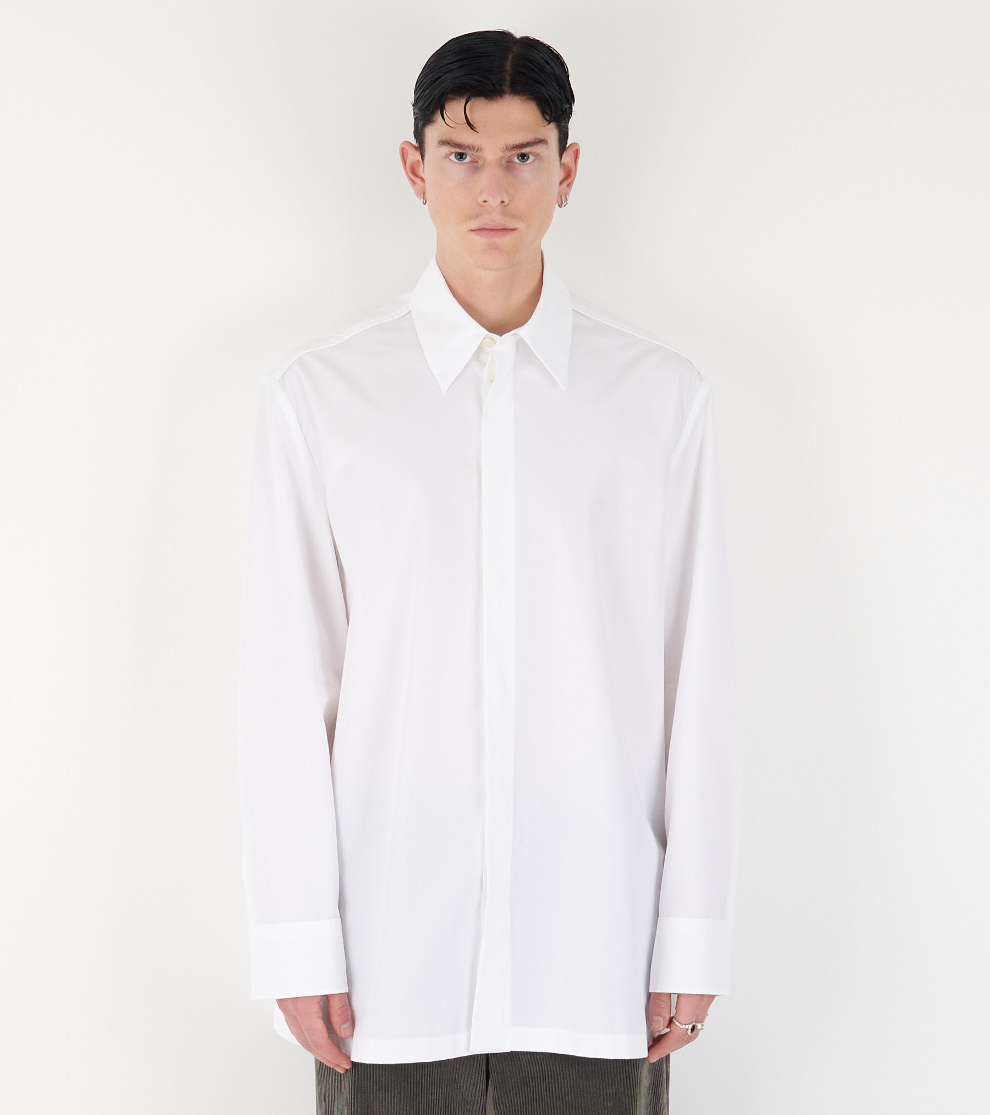 Heavy Organic Poplin Shirt White