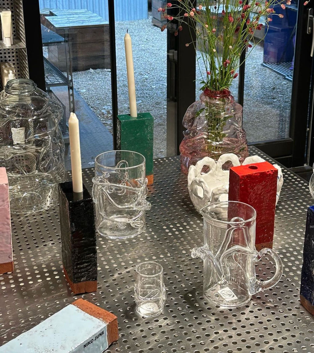 A Single Brick Candle Red
