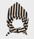 Stripe Triangle Neckerchief Black/Oatmeal