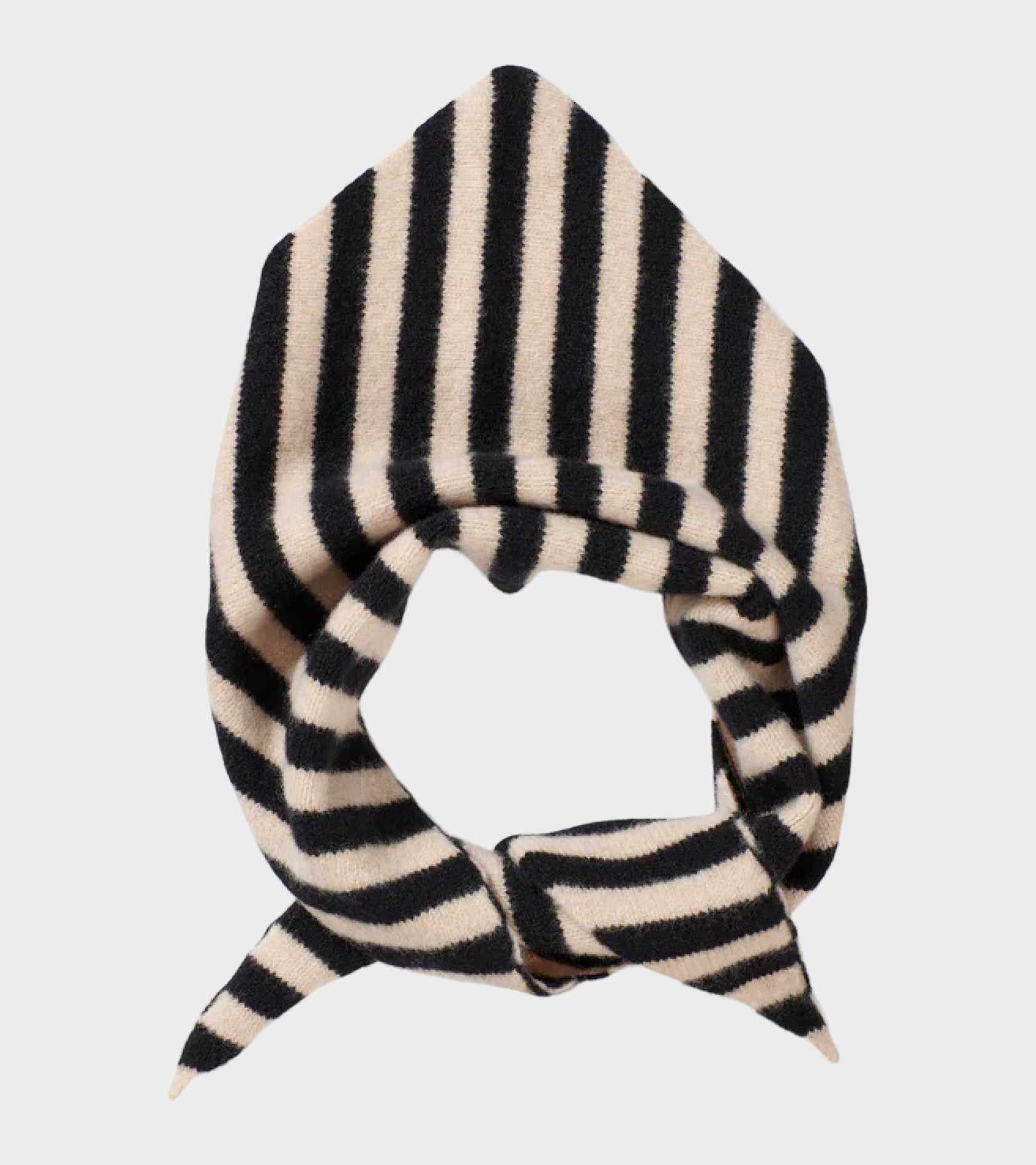 Stripe Triangle Neckerchief Black/Oatmeal