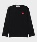 U Red Heart LS T-Shirt Black