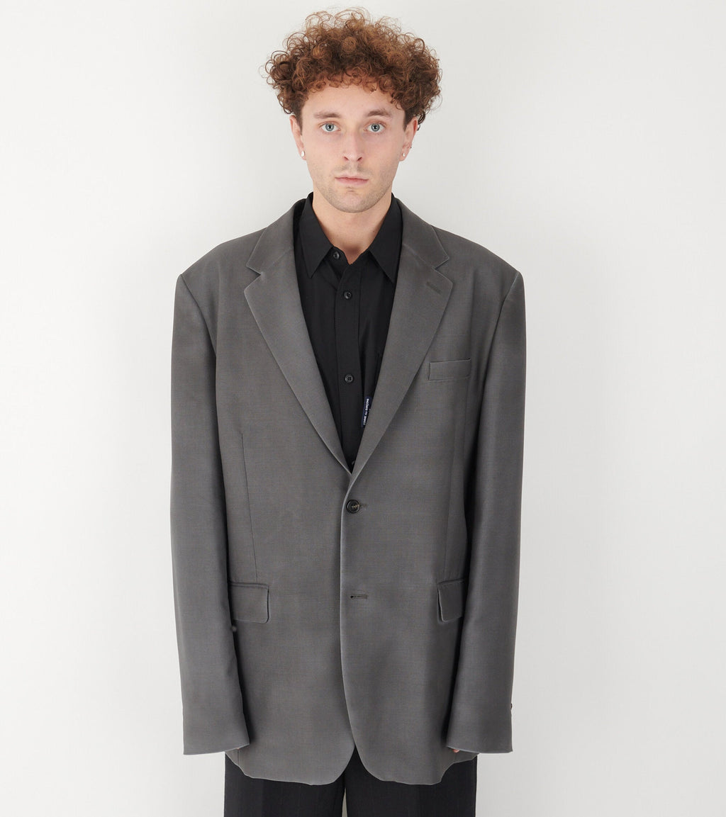 Mohair Wool Suit Jacket Dark Avion