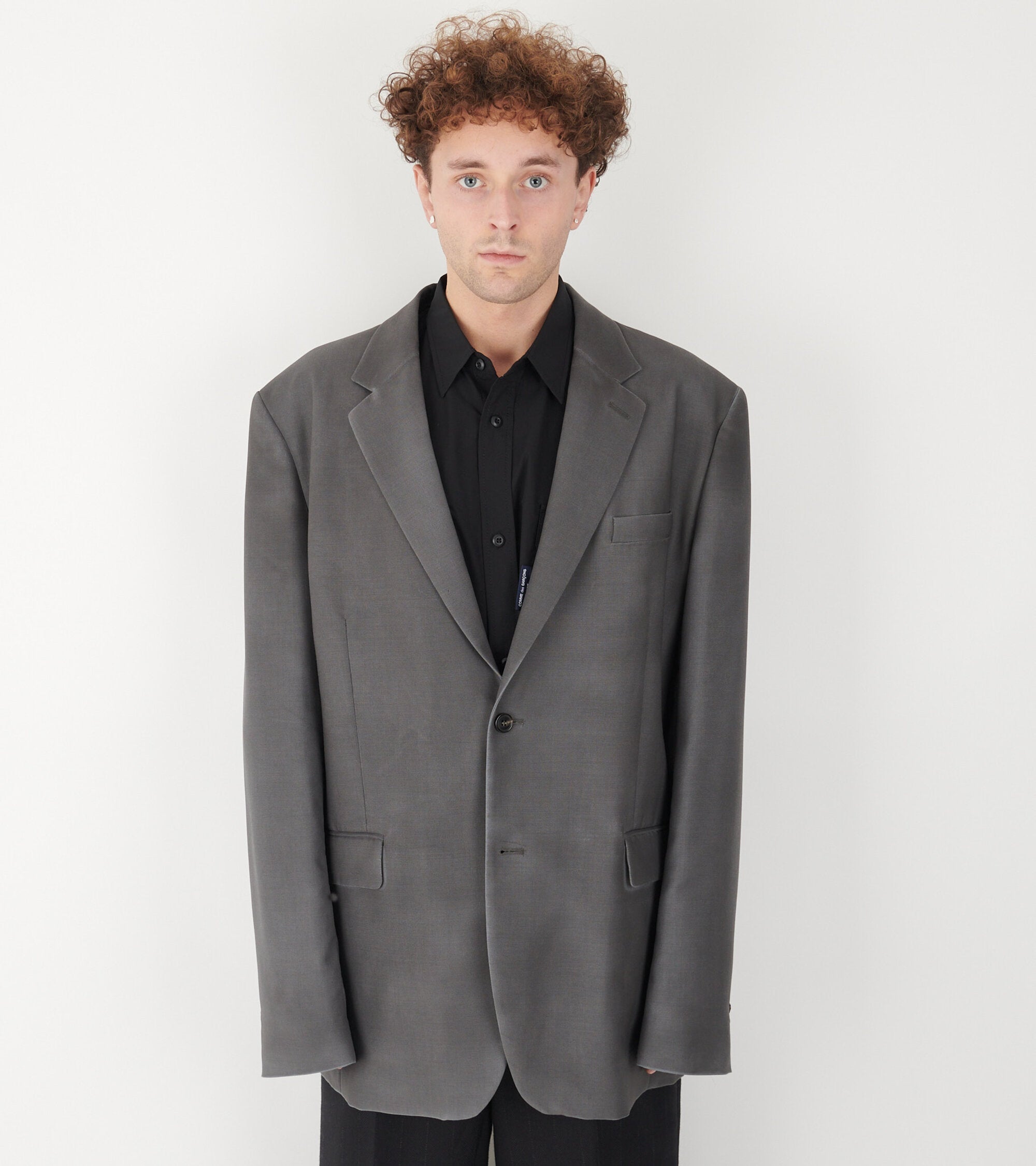 Mohair Wool Suit Jacket Dark Avion