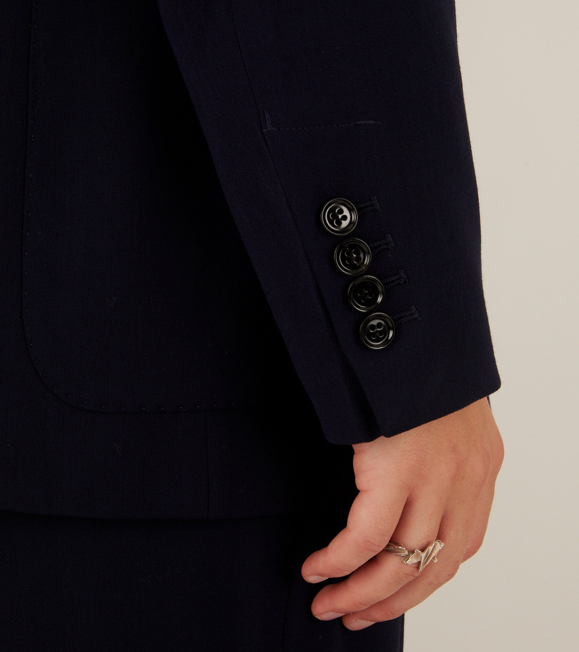 Two Buttons Jacket Night Blue