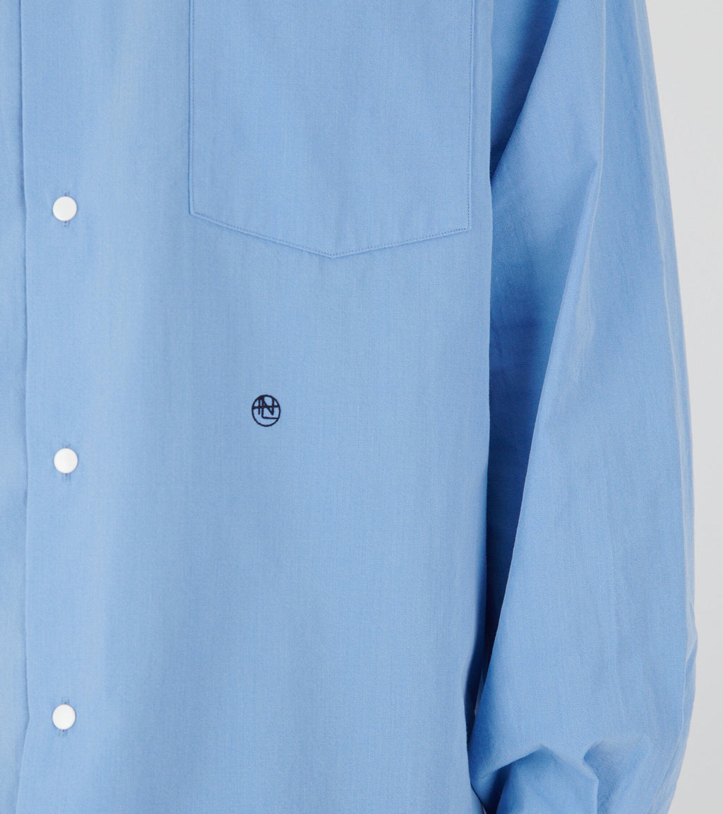 Regular Collar Wind Shirt Sax