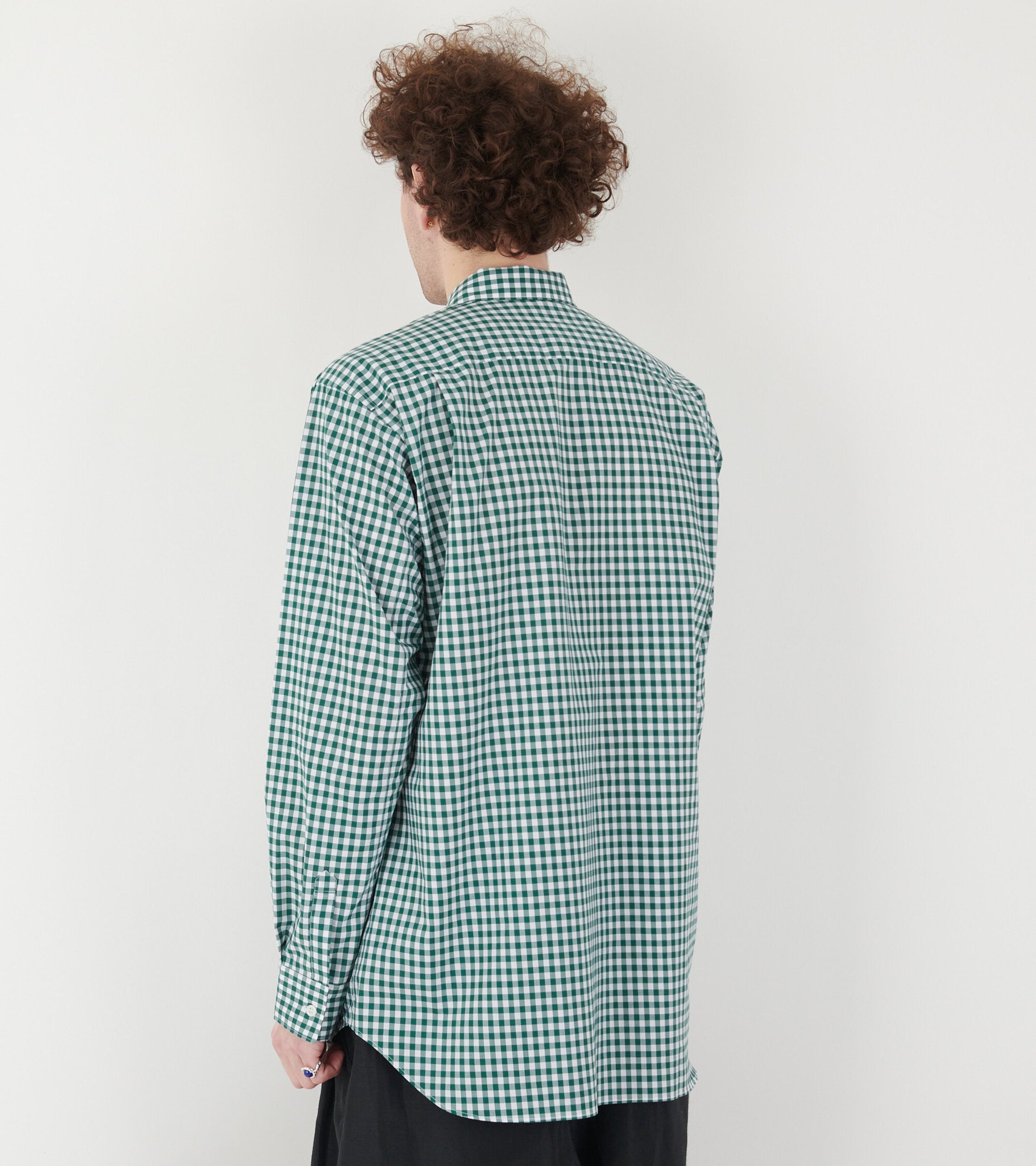 Check Shirt Dark Green/White