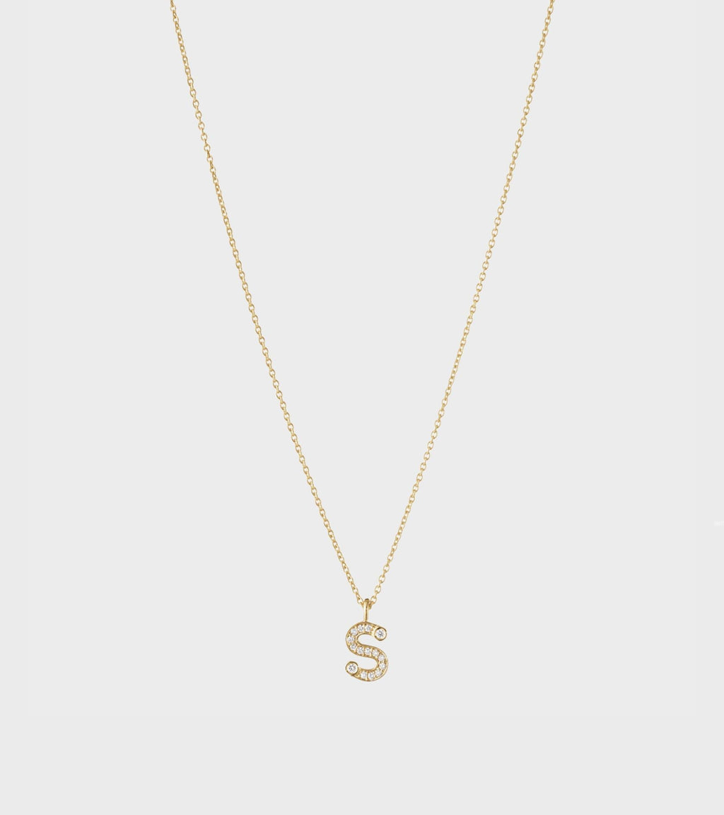 Simple S Necklace Gold