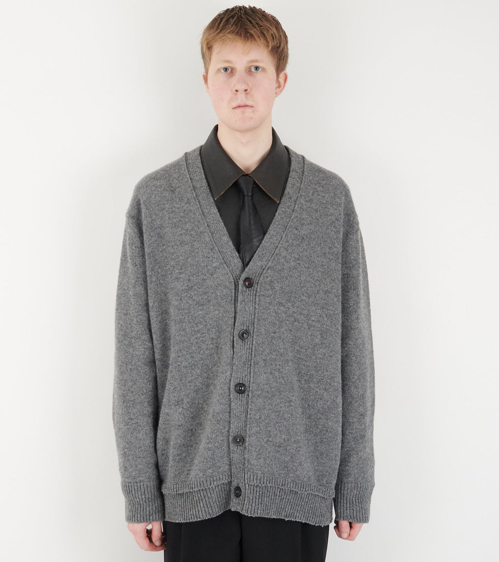 Elbow Patch Cardigan Grey