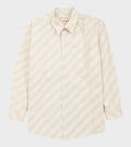 Striped Washed Denim Overshirt Bone