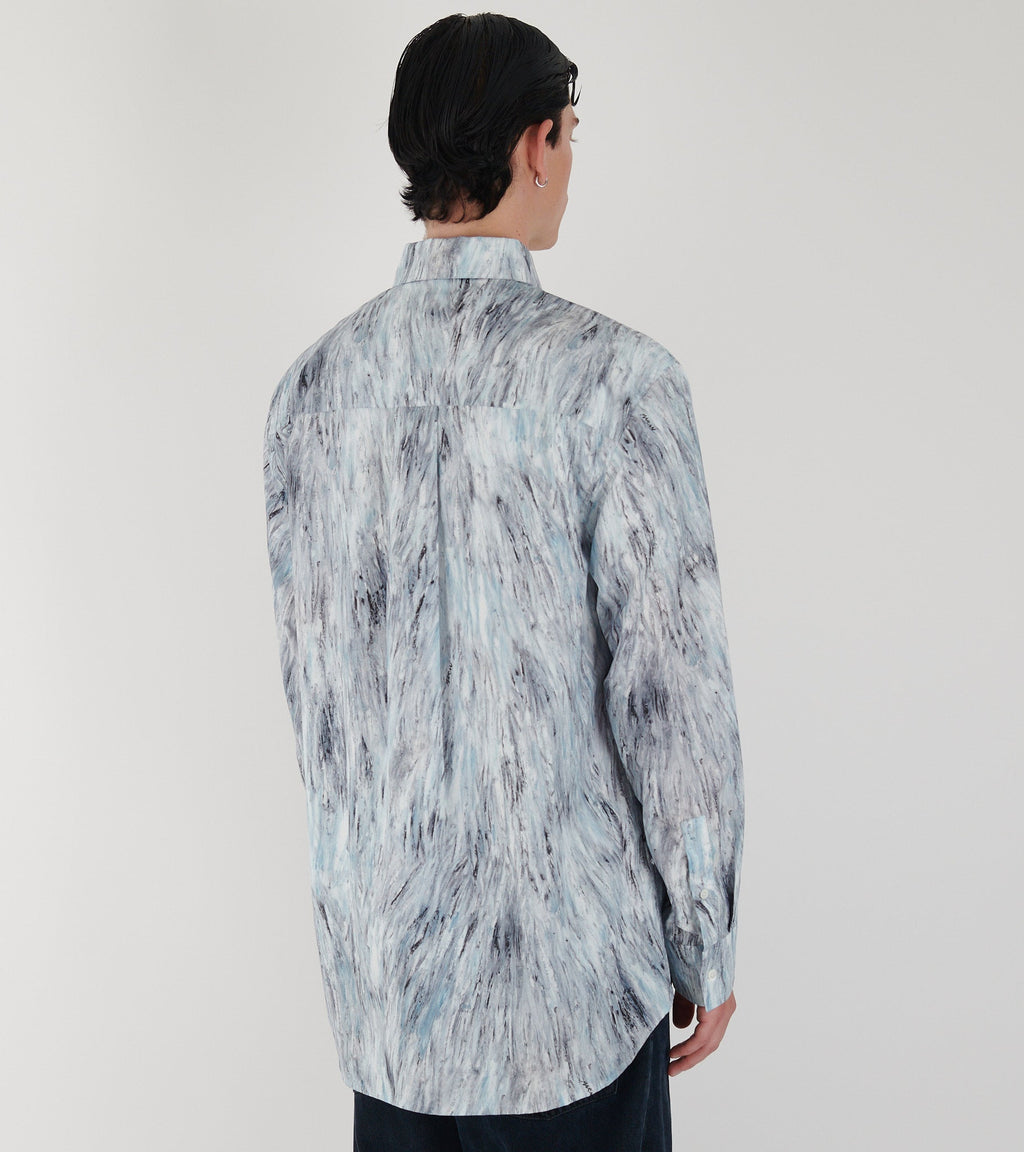 Fuzzy Crayon Poplin Shirt Frost
