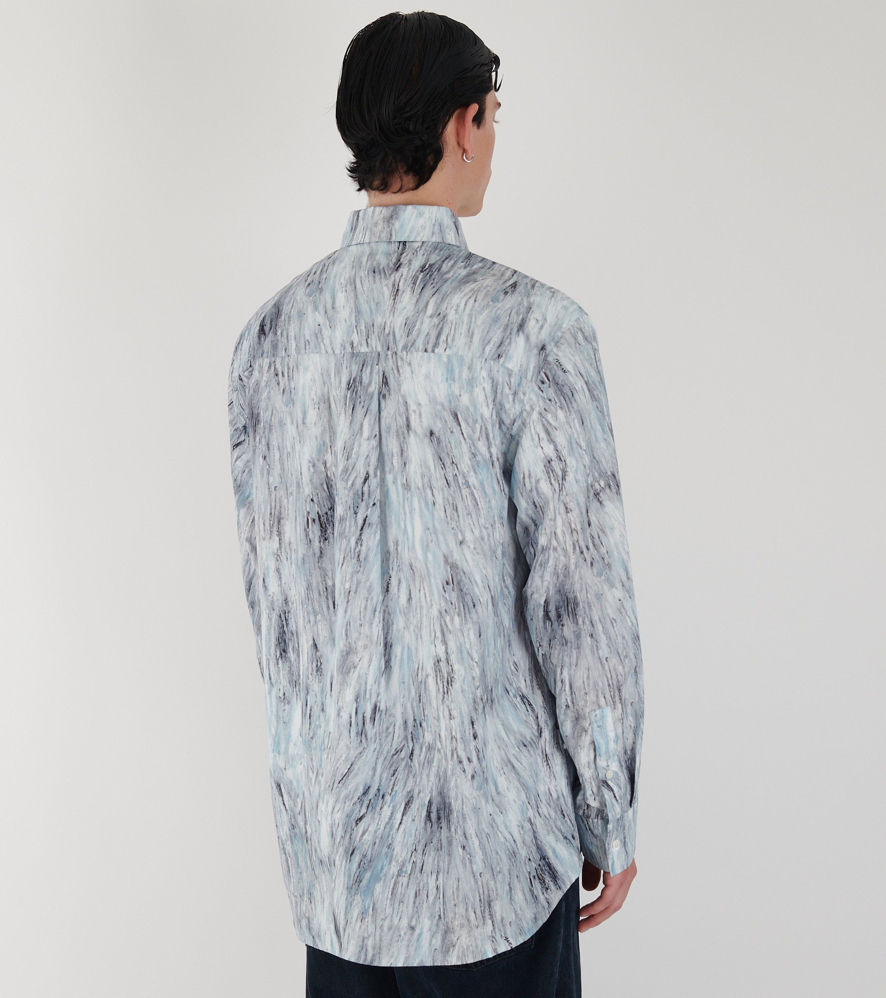 Fuzzy Crayon Poplin Shirt Frost