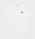 U Red Heart S/S Polo White