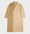 Oversize Two Tone Trench Coat Beige