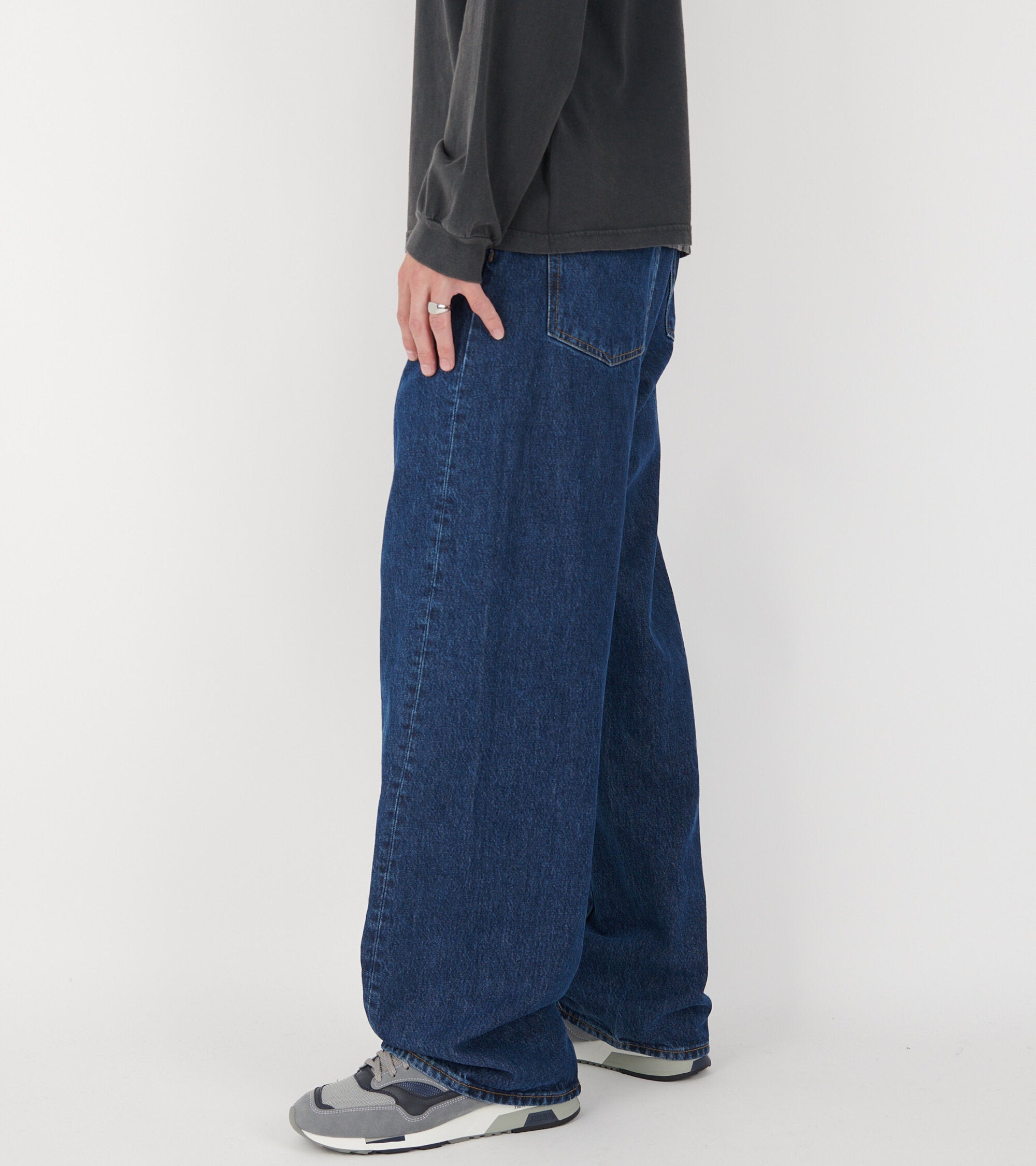 Wide Twist Jeans Rinse Blue