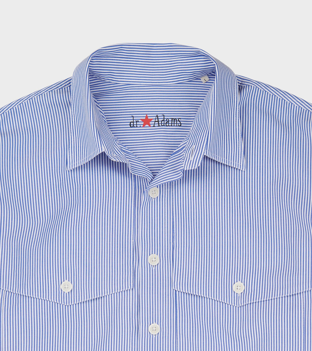 Dr. X Adams Note Shirt Blue Stripe