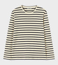 Striped L/S Crew Neck T-shirt Off-white/Black