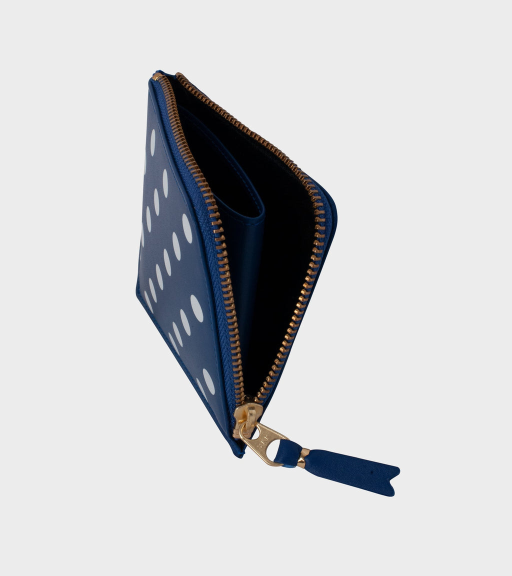 Polka Dot Printed Wallet Blue/White
