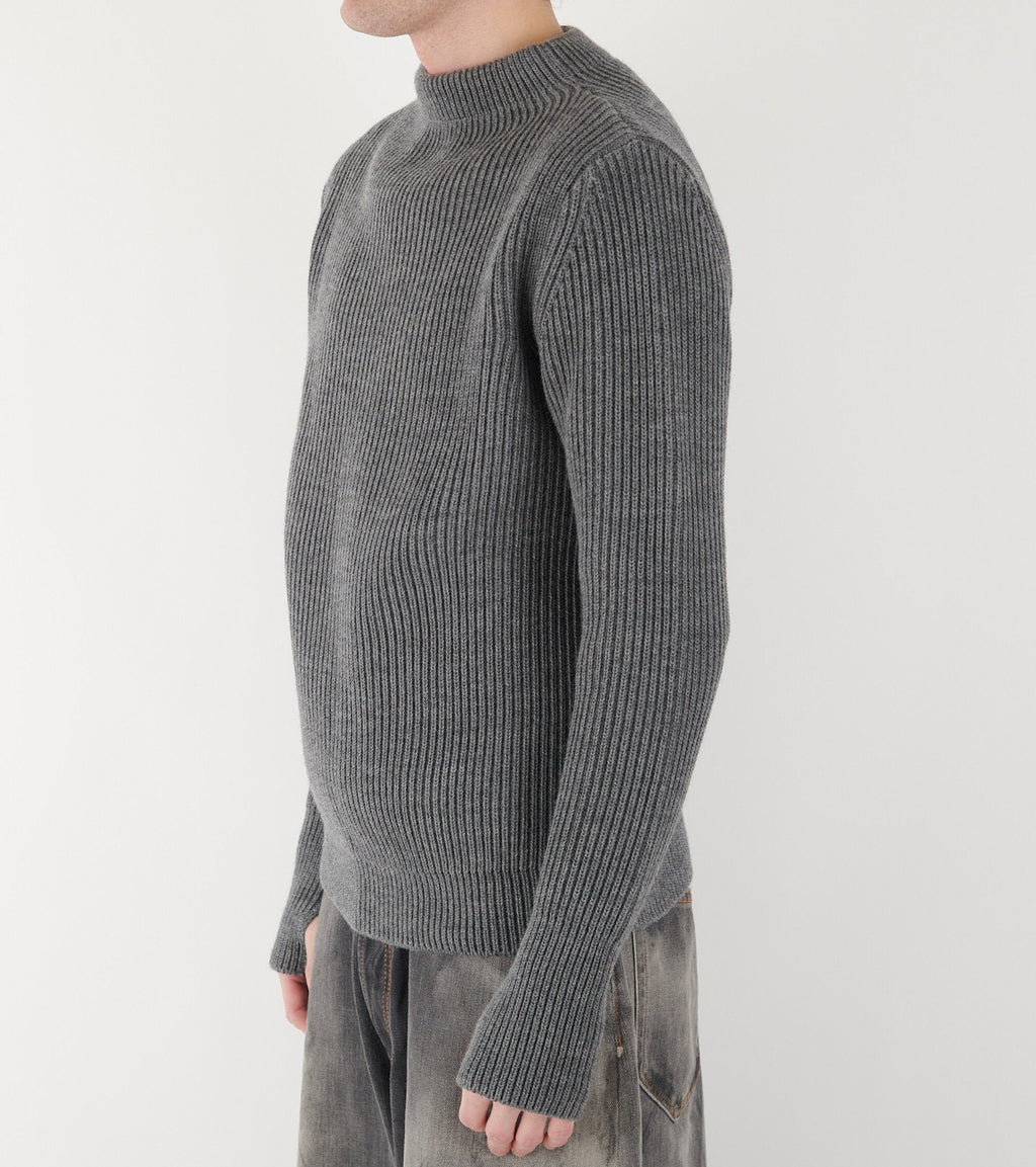 Navy Crewneck Grey