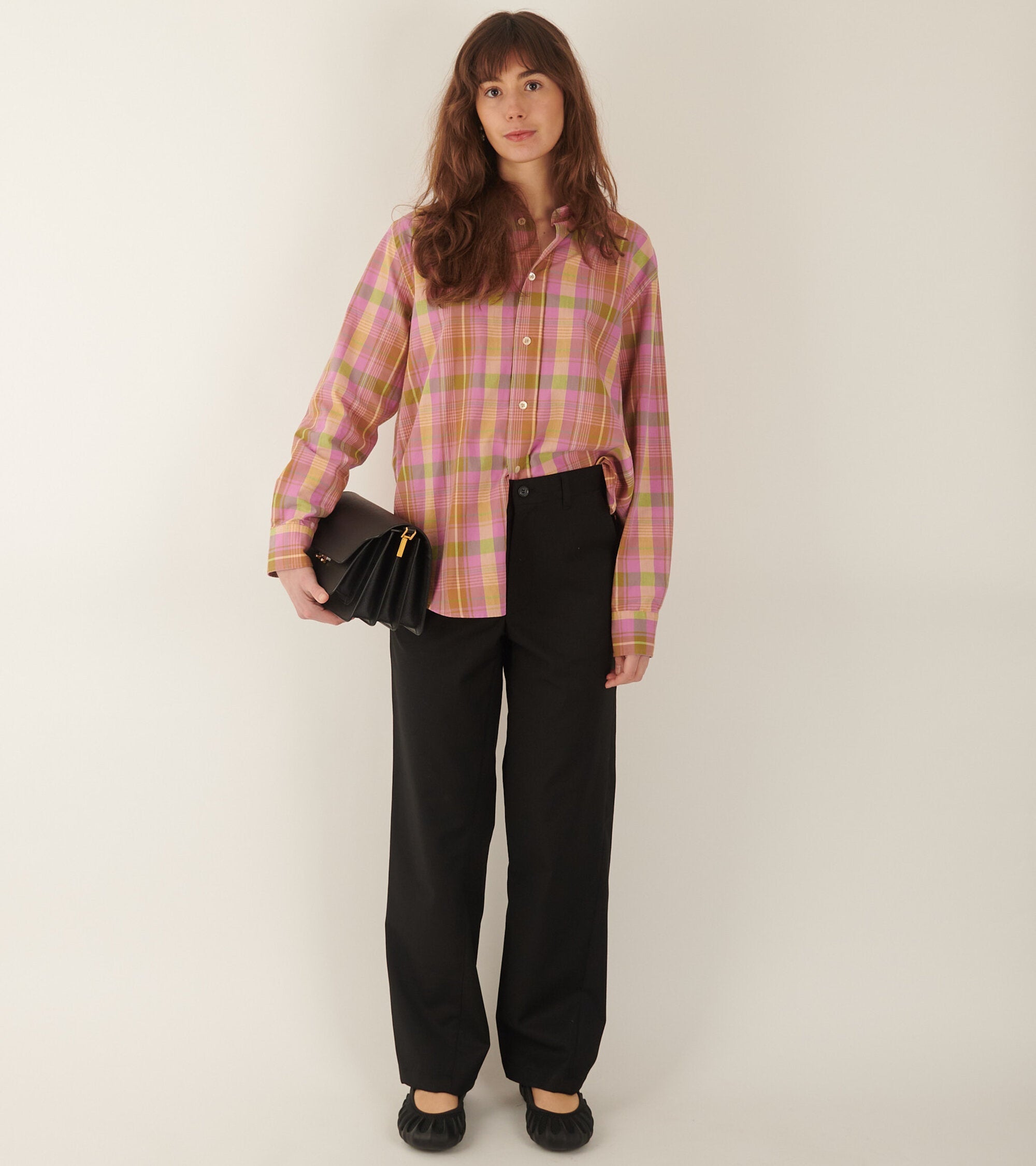 Wide Twist Trousers Black