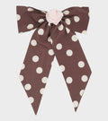 Caro Bow Brown w. Cream Dots