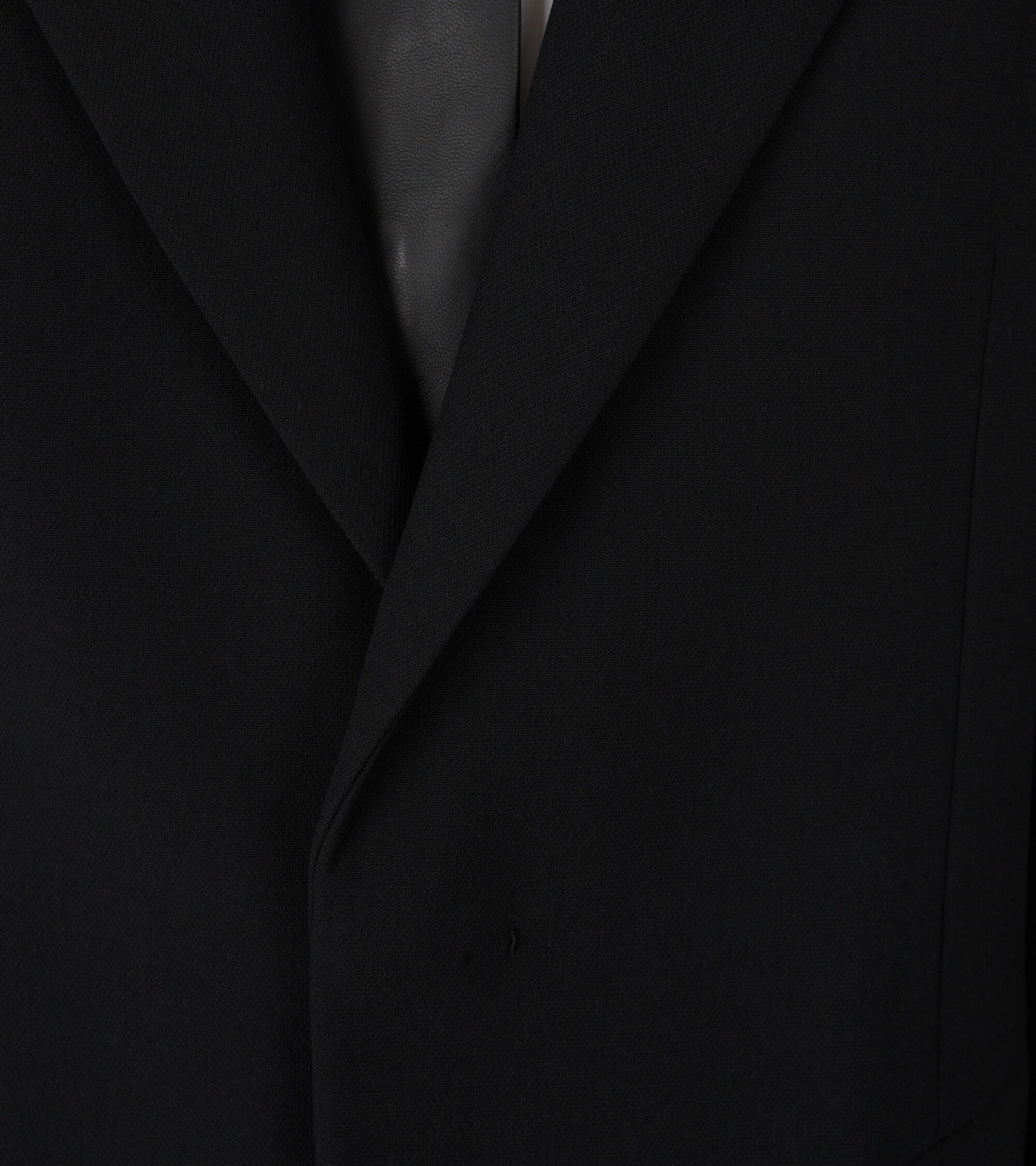 Textured Wool Blazer Black