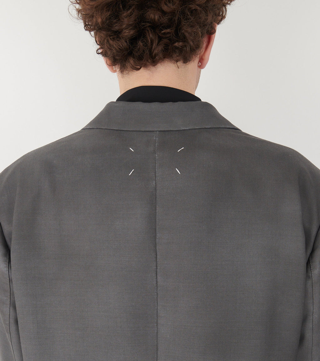 Mohair Wool Suit Jacket Dark Avion